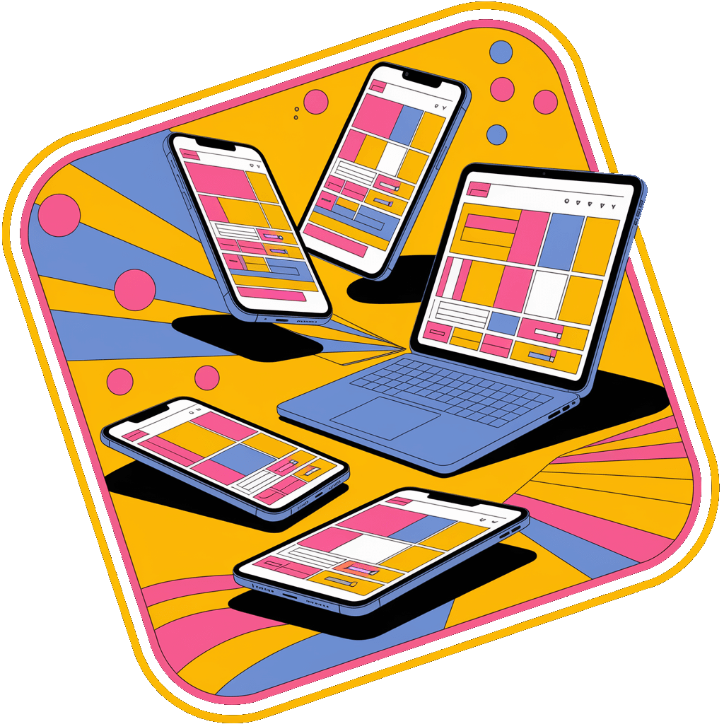 Pixld web design and development Ireland/Waterford floating devices and Pixld logo